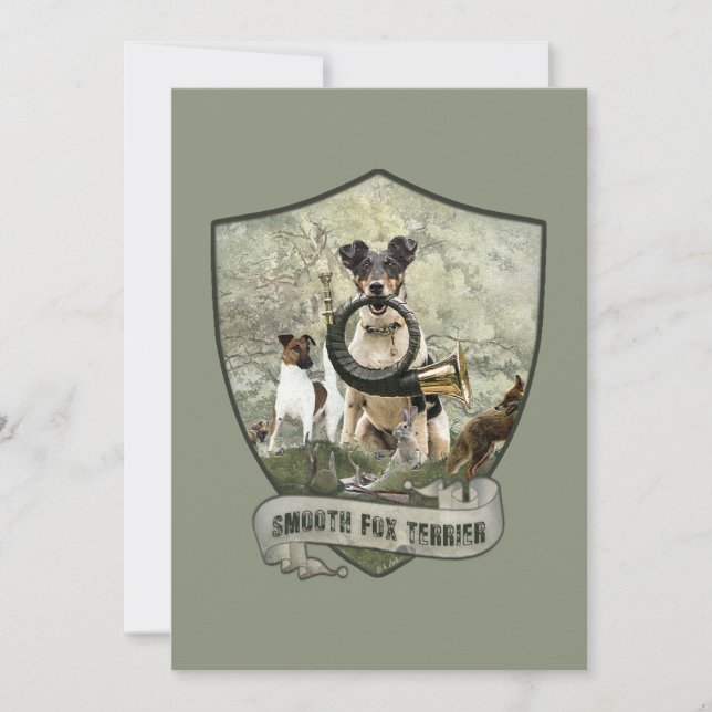 Convites Fox Terrier suave (Frente)