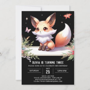 Convites Fox Whimsical Digital Modern