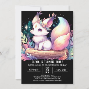 Convites Fox Whimsical Fox Birthday digital