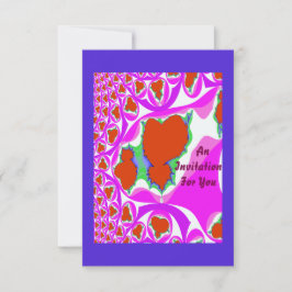 Convites Fractal Bleeding Heart Invitations