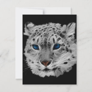 Convites Fractal do leopardo de neve