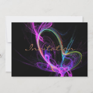 Convites Fractal Elétrico Rosa