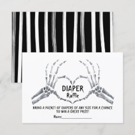 Convites Fralda de Halloween Raffle chá de fraldas do coraç