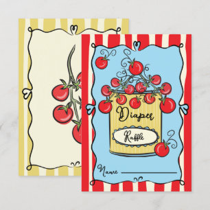 Convites Fralda de Tomate de Cereja Raffle