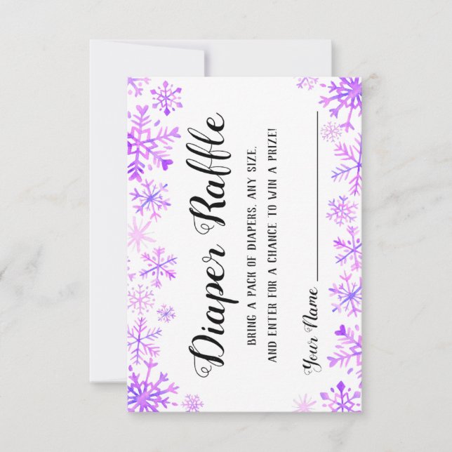 Convites Fralda Raffle - Bebê é frio lá fora (Frente)