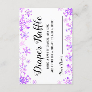 Convites Fralda Raffle - Bebê é frio lá fora