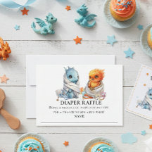 Fralda Raffle Dragon Phoenix Twins Chá de fraldas