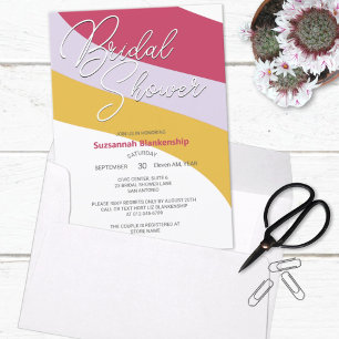 Convites Framboesa Violeta Mel Fluxos Horizontais