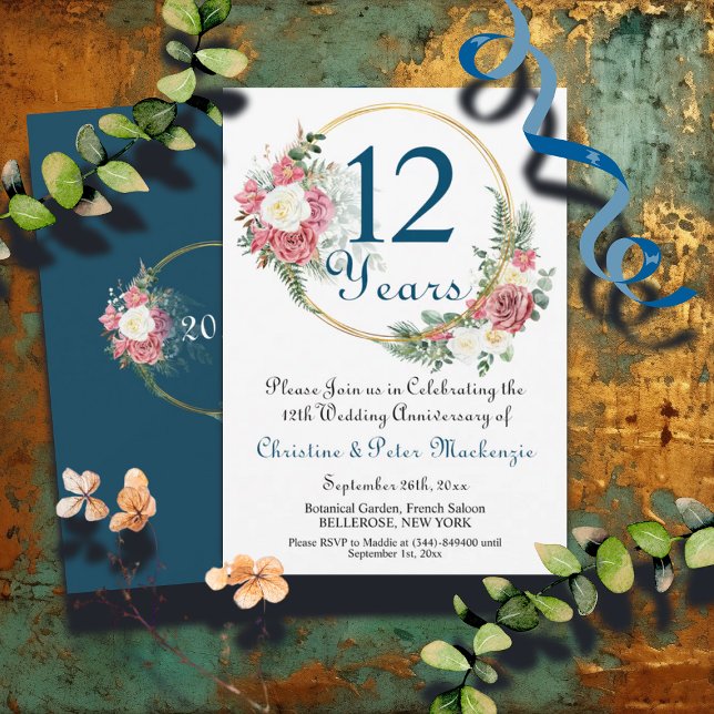 Convites Frame Dourado dos Rosas de Casamento de Seda 12 (Criador carregado)