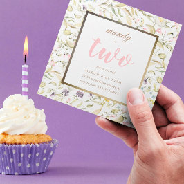 Convites Frame Primavera Boho Wildflower Pampas Aniversário