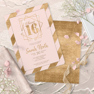 Convites Frame Sweet 16 Blush ID758