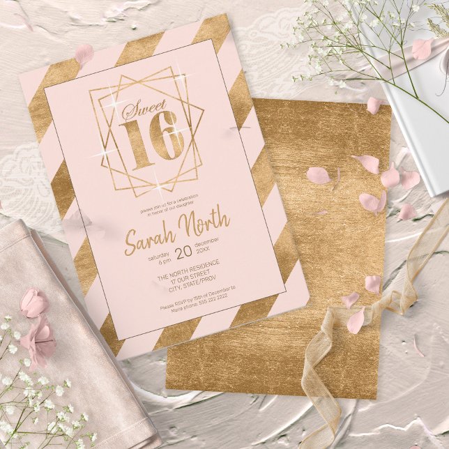 Convites Frame Sweet 16 Blush ID758 (Criador carregado)