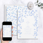 Convites Franco Azul Floral Botânico 60º Aniversário<br><div class="desc">Celebrar o marco de fazer sessenta anos com estes encantadores convites à 60º Aniversário do Floral Azul Francês. A combinação perfeita de clássicos e modernos, esses cartões elegantes transformarão seu evento em uma experiência inesquecível. Ao banhar uma delicada cor de água azul francesa que encanta os olhos, estas belas cartas...</div>