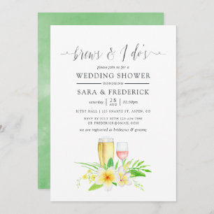 Convites Frangipani Exótico De Aquarelas Antes Do I