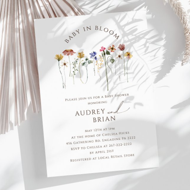 Convites Frangos De Flor Selvagem Em Chá de fraldas De Sang (Criador carregado)