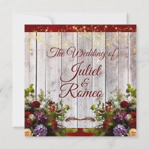 Convites Frangos selvagens, Fita Vermelha e Casamento das L