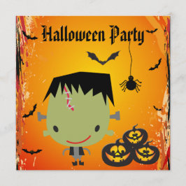 Convites Frankie, Pumpkins, Festa de Halloween de Bats & Sp