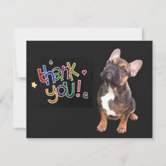 Convites Französische Bulldogge Danke