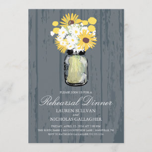 Convites Frasco de pedreiro e jantar de ensaio dos