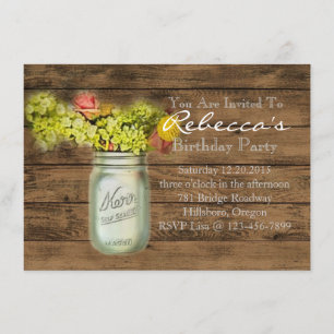 Convites frasco de pedreiro ocidental do wildflower do
