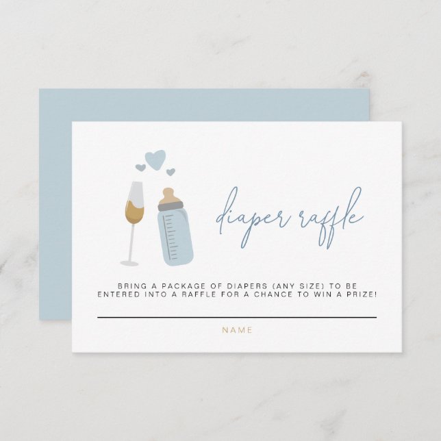 Convites Frascos de Fralda de Frascos Azuis ANDI (Frente/Verso)