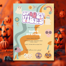 Frascos de Spooky retro aniversário de criança de 