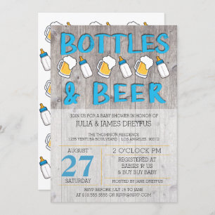 Convites Frascos e Chá de fraldas de Cerveja