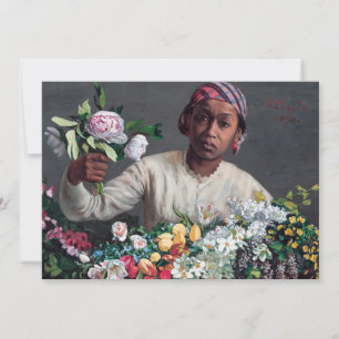 Convites Frederic Bazille - Jovem Mulher com Peonias