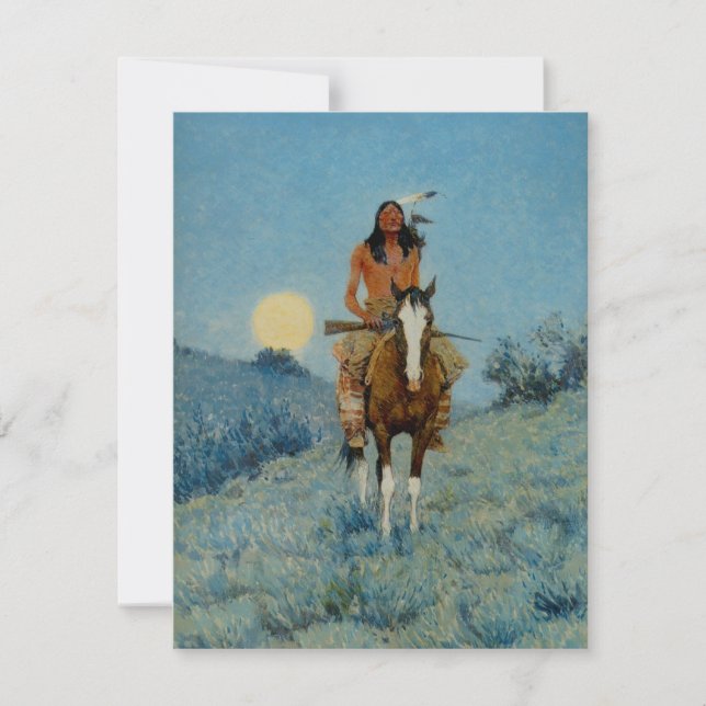 Convites Frederic Remington's The Outlier 1909 (Frente)