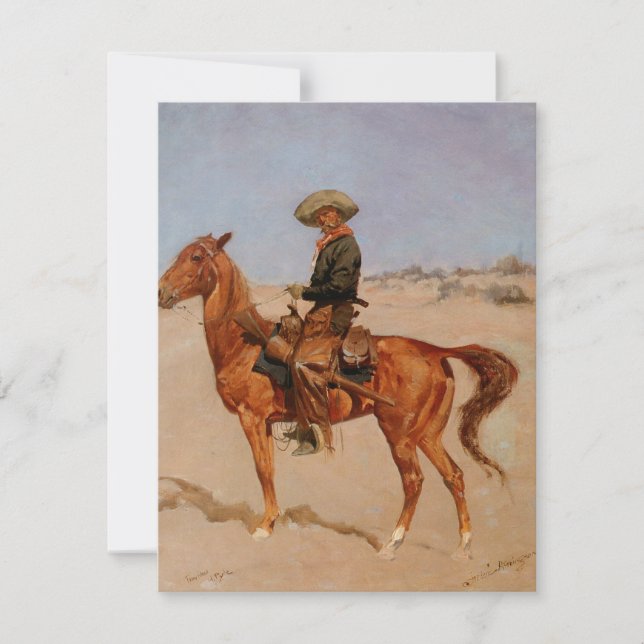 Convites Frederic Remington's The Puncher (1895) (Frente)