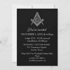 Convites Freemason Masonry Black Masonic