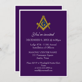 Convites Freemason Masonry Black Masonic Puro