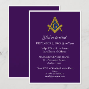 Convites Freemason Masonry Black Masonic Puro