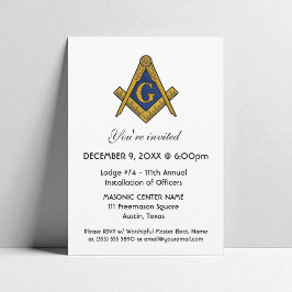 Convites Freemason Masonry Square e Compass Masonic