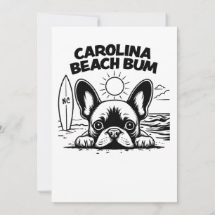 Convites French Bulldog Carolina Beach Bum