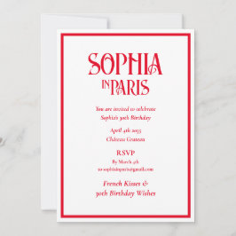 Convites French Kisses 30th Birthday Wishes Paris Birthday
