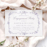 Convites French Victorian Lavender Floral Engagement Party<br><div class="desc">Classic French Victorian lavender Floral Engagement Party Invitation. For more advanced customization of this design,  please click the DESIGN TOOL BUTTON above!</div>