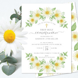 Convites Fresca Daisy Floral First Communitation