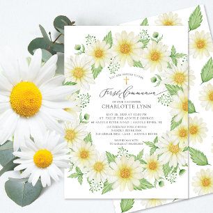 Convites Fresca Daisy Floral First Communitation
