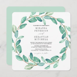 Convites Fresca de Eucalyptus Leaves sob o Casamento Botâni