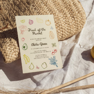 Convites Fresco Do Banheira Bridal Desenhada Da Mão Do Merc