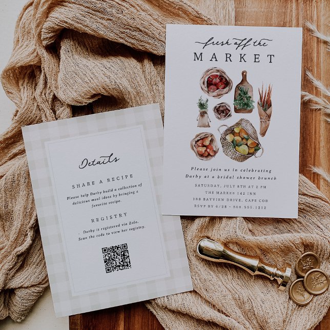 Convites Fresco Do Chá de panela De Mercado (Criador carregado)