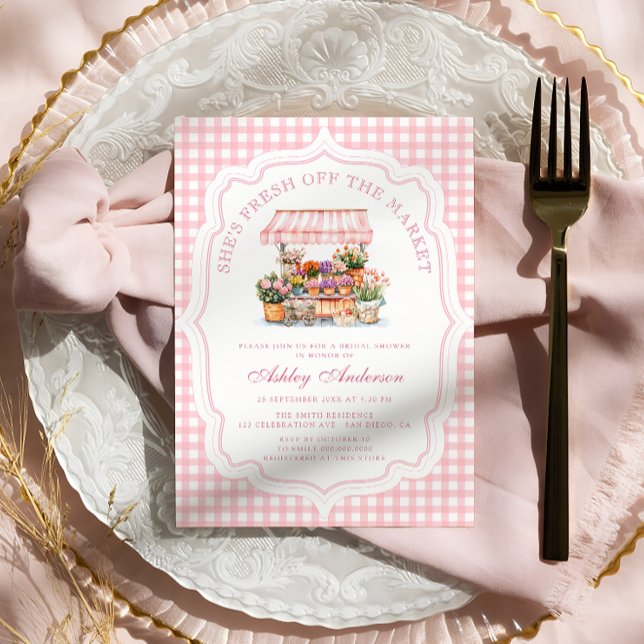 Convites Fresco Do Chá de panela De Mercado Dos Agricultore (Criador carregado)