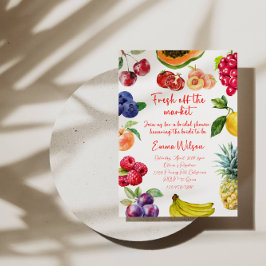 Convites Fresco Do Chá de panela De Mercado | Tema da fruta
