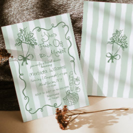 Convites Fresco do Chá de panela de Sage desenhado para for