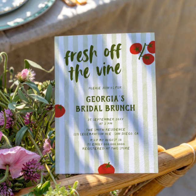 Convites Fresco Do Chá de panela Desenhado Da Mão De Tomate (Criador carregado)