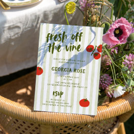 Convites Fresco Do Chá de panela Desenhado Da Mão De Tomate