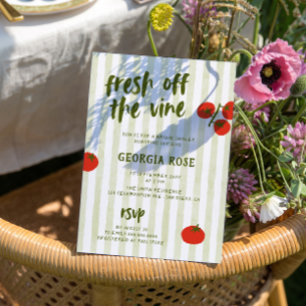 Convites Fresco Do Chá de panela Desenhado Da Mão De Tomate