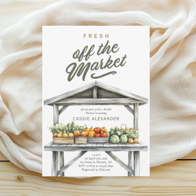 Convites Fresco do Chá de panela do mercado (Criador carregado)