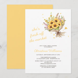 Convites Fresco Do Chá de panela Floral Do Mercado